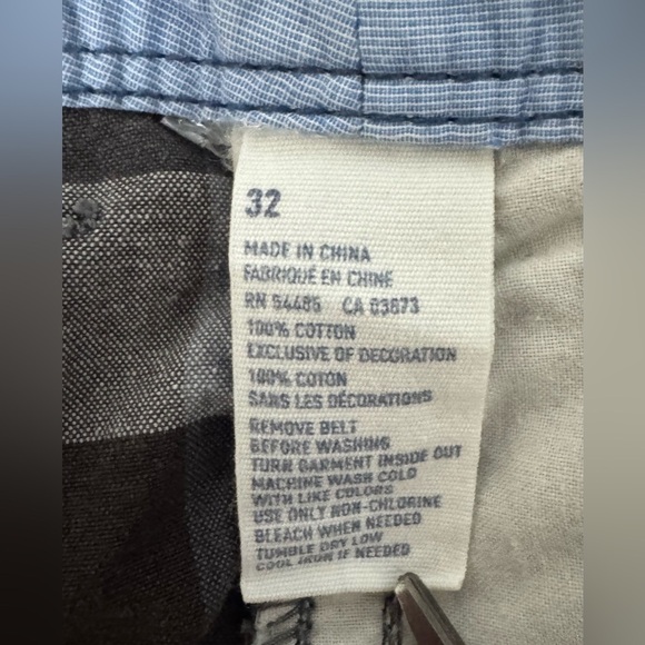 American Eagle Longer Length Grey Plaid Shorts Men's 32 Checkered Bermuda AEO - Picture 8 of 16